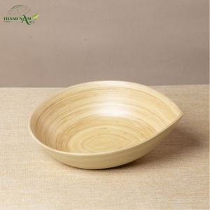 Tazón de Bambú Tejido a Mano con Curvas Orgánicas, Textura Natural en Capas, No Tóxico, Ecológico, Apto para Lavavajillas, Diseño Rústico - Product Image 5