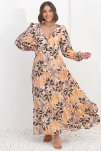 ร้อนขายฤดูร้อนMaxi Swingชุดผู้หญิงนุ่มBohoสไตล์Ruffles FitและFlare Silhouetteดอกไม้วันหยุดทะเลชุด - Product Image 6