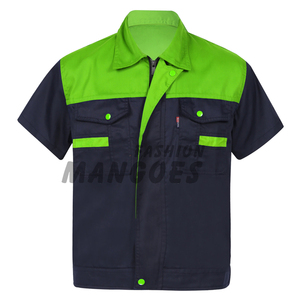 Uniforme de mécanicien automobile pour adultes, unisexe, couleur et logo personnalisés, polyester, coton, nylon, manches courtes, col rabattu, travail embossé - Product Image 4