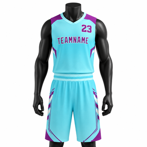 Uniformes de Baloncesto Transpirables de Primera Calidad, Color Personalizado, 100% Poliéster, en Venta - Product Image 1