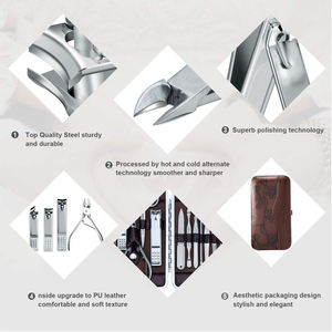 Ensemble de coupe-ongles professionnel en acier inoxydable 12 pièces outils de manucure et de pédicure de haute qualité pour le toilettage de bébé - Product Image 5