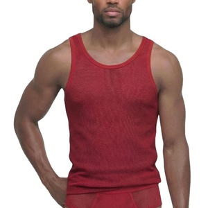 Camiseta sin mangas personalizada para hombre, de malla, corte ajustado, material de alta calidad, 260 g/m², transpirable, antipilling, para gimnasio, verano - Product Image 4