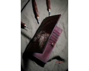 Cartera de Cuero Genuino 100% con Grabado a Mano de Cabra, Estilo Vintage, Billetera Bifold para Hombre, con Bloqueo RFID e Impermeable, Novedad 2026 - Product Image 6