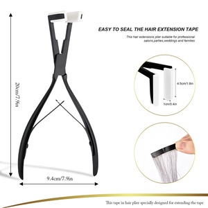 คีมต่อผมแบบเทปในสแตนเลสพื้นผิวเรียบสำหรับซีลเทปที่ปลอดภัย - Product Image 2