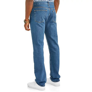 Pantalones vaqueros rectos personalizados para hombre, pantalones vaqueros casuales de gran tamaño para hombre, pantalones vaqueros elásticos hechos en Pakistán - Product Image 5
