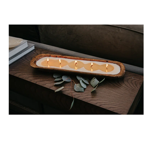 <b>Tea</b> <b>Light</b> Candle Large Size Wooden Dough Bowl Candle Farmhouse Candles for decorations accessories - Product Image 6