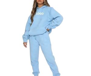 Nueva Ropa Deportiva de la Mejor Calidad, Conjuntos Deportivos con Capucha Estampados de Invierno, Logotipo Personalizado, Algodón, Entrenamiento, Mujer, Jogger, Talla Grande, Venta al por Mayor - Product Image 1