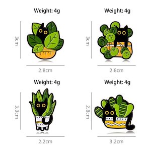 Custom Black <b>Cat</b> in Green Bushes PVC Enamel Pin Playful Nature-Themed Badge - Product Image 4