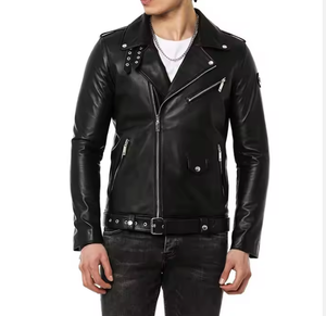 Chaqueta de Cuero Vacuno de Talla Grande al por Mayor para Hombre, Chaqueta de Cuero de Cordero de Moda de Invierno para Hombre, Chaqueta de Cuero para Hombre - Product Image 3