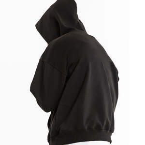Nouveau sweat à capuche surdimensionné en molleton épais polyester/coton, personnalisé pour homme, écologique, à séchage rapide, idéal pour l'hiver et le streetwear - Product Image 3