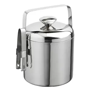Rose <b>Gold</b> Plated Insulated Chilled Metal <b>Ice</b> Cub <b>Bucket</b> For Home Kitchen <b>Ice</b> Storage <b>Bucket</b> Indoor Outdoor Picnic Use Cooler - Product Image 6