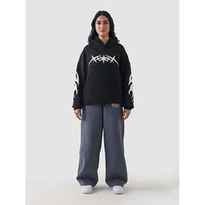 Sudadera con Capucha Estilo Urbano Otoñal, Tejido Transpirable con Detalles de Espuma - Product Image 1