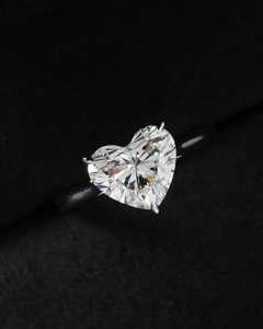Ready to Ship S925 Sterling Silver VVS 1CT Heart Cut <b>Moissanite</b> <b>Ring</b> Suitable for Women Proposal Engagement Wedding Band - Product Image 3