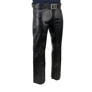 Nouveau style 2025 – Pantalon en cuir pour homme entièrement personnalisable avec logo, léger, taille mi-haute, délavage foncé, le plus vendu, décontracté, couleur unie - Product Image 1