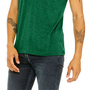Airlume – T-Shirt à manches courtes 52% coton peigné et anneau, 48% Poly 32 simple 4.2 oz vert herbe unisexe CVC - Product Image 5