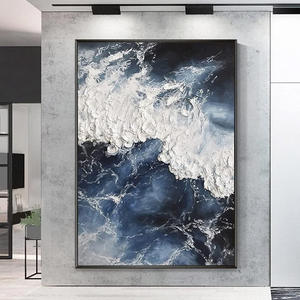 Pintura al Óleo Original Minimalista sobre Lienzo, Hecha a Mano, Tridimensional, Cuadro Abstracto, Decoración de Pared para el Hogar, Decoración de Interiores - Product Image 1