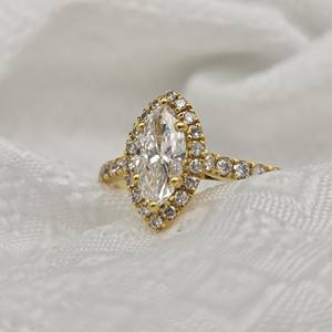 Anillo de Compromiso y Boda con Diamante Cultivado en Laboratorio con Certificación IGI CVD HPHT, Chapado en Oro Rosa, para Mujer, para Fiestas - Product Image 2