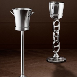 Cubo de hielo martillado de metal, Enfriador de bebidas, manijas de doble cara aisladas, bañera de bebida de galvanoplastia de acero inoxidable para fiestas - Product Image 5