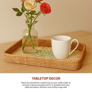 Bandeja de Servicio para Desayuno con Incrustaciones de Conchas de Mosaico Artesanal de Fabricante Indio, Nácar, MOQ 100 Piezas, Platos para el Hogar - Product Image 2