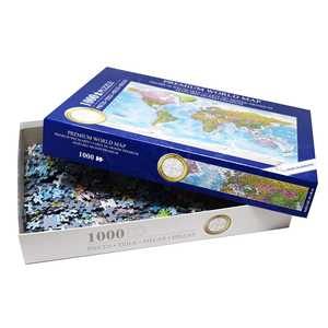 Rompecabezas del Mapa del Mundo de 1000 Piezas, Diseño Personalizado, Rompecabezas Educativo Magnético, Mini Juguete con Muestras de Mapas Gratis en MINUTOS - Product Image 1