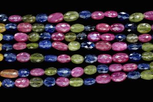 Proveedor de confianza de cuentas facetadas de zafiro natural 6x8 8x10 cuentas de piedra de cristal azul de forma ovalada para joyería cristal natural Suelto - Product Image 2