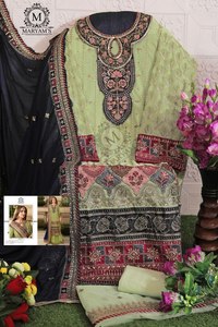 Tela de Piel Sintética de Moda Pakistaní, Diseño Moderno para Fiestas, Patrón Único, Costura Meticulosa, Salwar Kameez con Dupatta a la Venta - Product Image 3