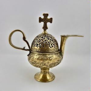 Divinarise divinefume กลิ่นอายของท้องฟ้าที่แขวนเครื่องหอมทองเหลืองธูปโบราณสำหรับพิธีกรรมของโบสถ์และการบูชาอันศักดิ์สิทธิ์ - Product Image 6