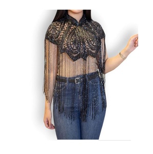 Indian Handcrafted Beaded <b>Poncho</b> <b>Dress</b> for Women Embroidered Afghan Evening <b>Top</b> Ladies Wholesale Beaded Jacket <b>Tops</b> Clutches - Product Image 1