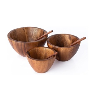 Cuencos para servir de madera de mango hechos a mano de la mejor calidad y alta durabilidad para hoteles y restaurantes, exportación directa desde la India - Product Image 5