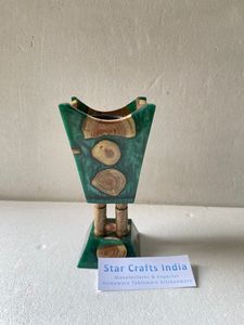 Nouvel arrivage de brûleur d'encens mukhabir en résine époxy et bois islamique arabe boîte en acrylique oud bakhoor brûleur d'encens au design personnalisé - Product Image 5