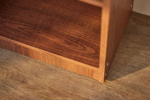 8-grid Solid-core Open <b>Bookcase</b> Adopts E1 Board Walnut Color - Product Image 5