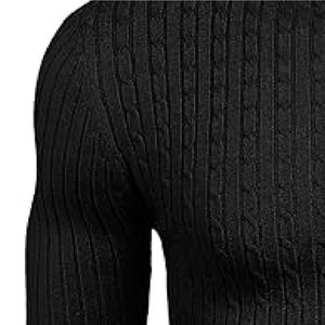 Pull en tricot de qualité supérieure Pull d'hiver à col rond en polyester Pull en tricot surdimensionné personnalisé - Product Image 5