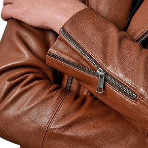 Chaqueta de Motociclista de Cuero para Hombre, Hecha a Medida, con Cuello Alto, Transpirable, de Alta Calidad, Ecológica, Estilo Urbano - Product Image 3
