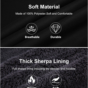 เสื้อฮู้ดดี้ผู้ชายผ้าฟลีซหนานุ่ม 380 กรัม สำหรับฤดูหนาว ผ้าฝ้าย 100% ทรงโอเวอร์ไซส์ พิมพ์ลาย ปักโลโก้  แบบยูนิเซ็กซ์ - Product Image 6