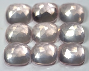 Piedra preciosa facetada de cuarzo rosa natural Briolette - Product Image 1