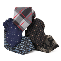 Corbatas de Diseño con Monograma Negro, Corbata de Seda Azul Marino con Puntos, Corbata con Estampado de Caballo Camuflado