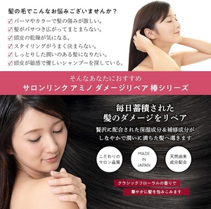 Salon Link Amino Damage Repair Tsubaki Shampoo 1000ml Camelia Oil Argan Oil Smoothing Hidratante Japón Hecho al por mayor - Product Image 6