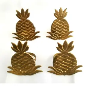 Nuovo arrivo portatovagliolo in ottone al miglior prezzo portatovagliolo in ottone di alta qualità design ananas più venduto