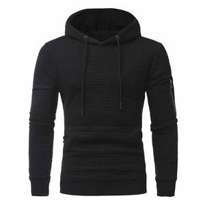 High Quality Comfortable Solid <b>Fleece</b> Pullover <b>Men</b> Hoodie <b>Black</b> & White Winter Tops Customizable Polyester/Cotton Hot Sale - Product Image 4