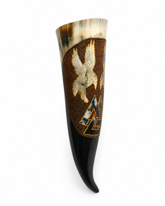 Cuerno Vikingo de Lujo Hecho a Mano de Cuerno de Búfalo, Estilo Nórdico Medieval, Grabado, para Cerveza, Hidromiel, Vino y Decoración de Bar - Product Image 2