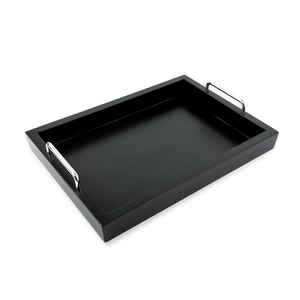 Plateau de service en fer ferme maison plateau de service en métal avec poignées latérales plateaux pour les bureaux de mariage d'hôtel - Product Image 1
