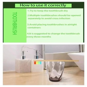 Vente de gros Nouveau style Brosse à dents écologique en bambou naturel Brosse à dents avec logo personnalisé - Product Image 4