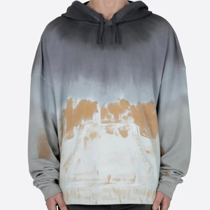 Sweat à capuche zippé oversize USAZE SPORTS en molleton de coton/polyester, couleur unie, style vintage, poids lourd 340g, respirant, pour homme - Vente en gros - Product Image 6