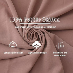 2023 venta al por mayor de alta calidad mujeres Hijab precio de fábrica Color sólido mujeres musulmanas liso Hijab - Product Image 5