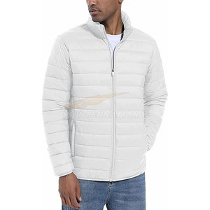 Chaqueta acolchada ligera transpirable para hombre, abrigo de invierno repelente al agua a prueba de viento aislado, bolsillos laterales con cuello levantado - Product Image 2