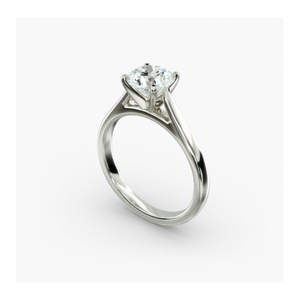 Anillo de compromiso de catedral cónico en platino Anillo de diamante de diseñador único para mujeres que muestran artesanía lujosa - Product Image 2