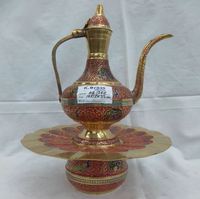 Cafetière turque pour la décoration de table dans la maison Restaurant ou hôtel en gros disponible en laiton antique Aftaba
