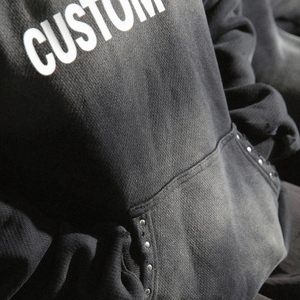 Manufacturers Custom Winter Eco-Friendly Polyester/Cotton Fleece 350g Oversized Vintage <b>Washing</b> High Quality Men's Hoodie - Product Image 3