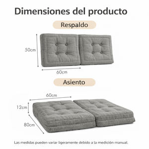 4 Cojines Individuales para Sofá de Jardín, 80x60 cm, Asiento 50x60 cm, Respaldo 12 cm de Grosor, Duraderos para Uso en Exteriores - Product Image 5