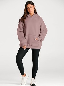 Queen Womens Trendy Oversized Pullover Chándal Casual Invierno Otoño Moda 2025 100% Algodón Fleece Longitud corta Personalizada - Product Image 5